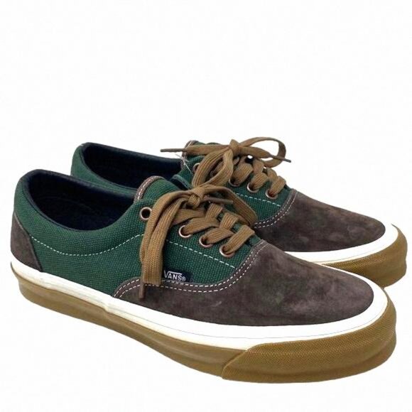 VANS Vault OG Era LX Sneakers Canvas Suede Brown VN0A3CXNBGS Shoes Women's Green - Picture 2 of 11